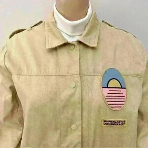 WESC Jacket Beige Streetwear Unisex Contemporary  Jacket.